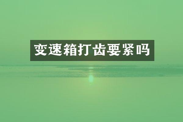 变速箱打齿要紧吗