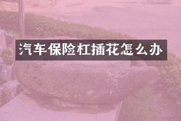 汽车保险杠插花怎么办