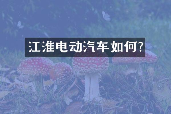 江淮电动汽车如何?