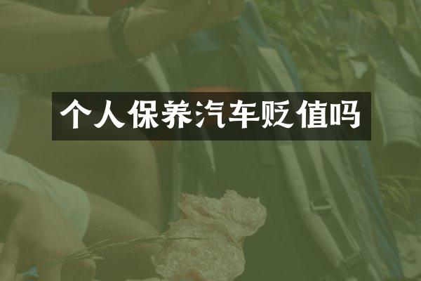 个人保养汽车贬值吗