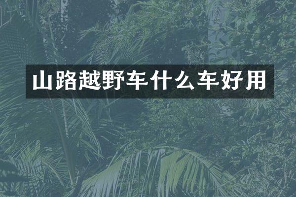 山路越野车什么车好用
