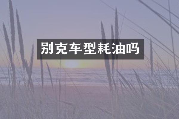 别克车型耗油吗