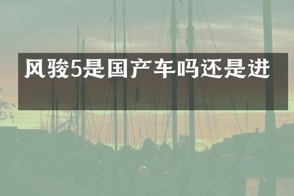 风骏5是国产车吗还是进口