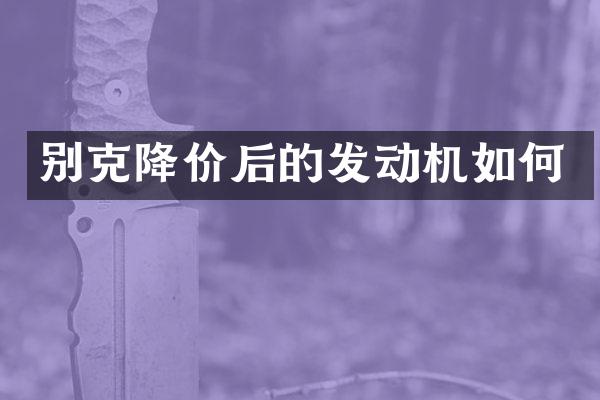 别克降价后的发动机如何