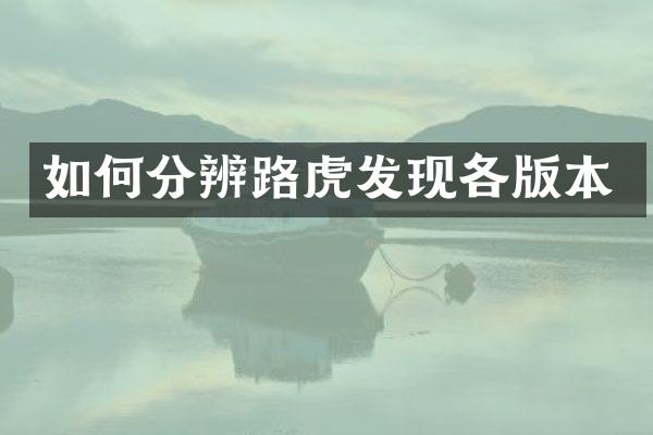 如何分辨路虎发现各版本