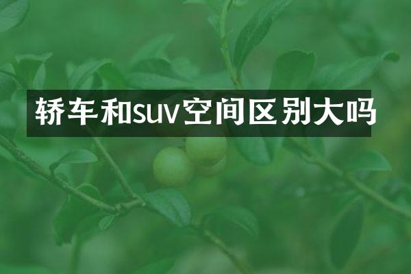 轿车和suv空间区别大吗