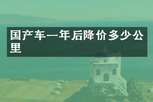 国产车一年后降价多少公里