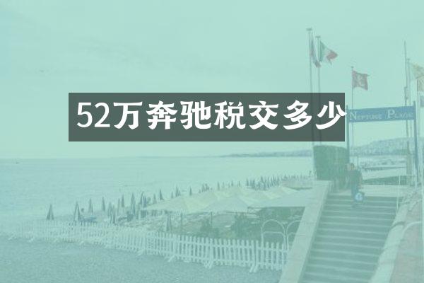 52万奔驰税交多少