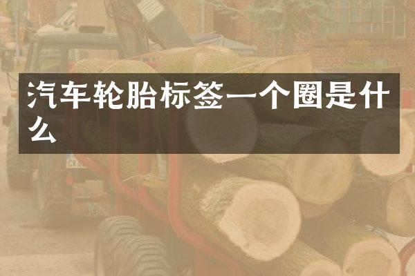 汽车轮胎标签一个圈是什么