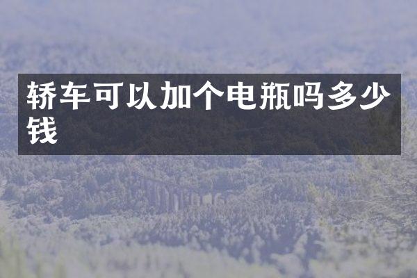 轿车可以加个电瓶吗多少钱