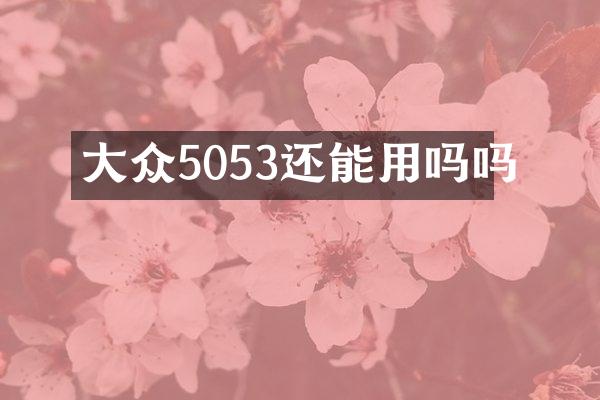 大众5053还能用吗吗