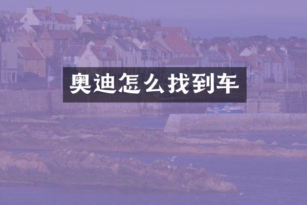 奥迪怎么找到车