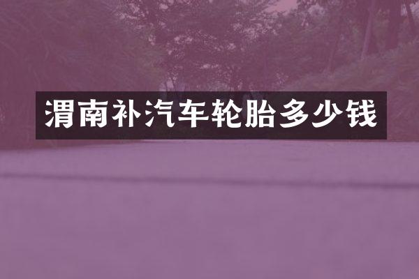 渭南补汽车轮胎多少钱