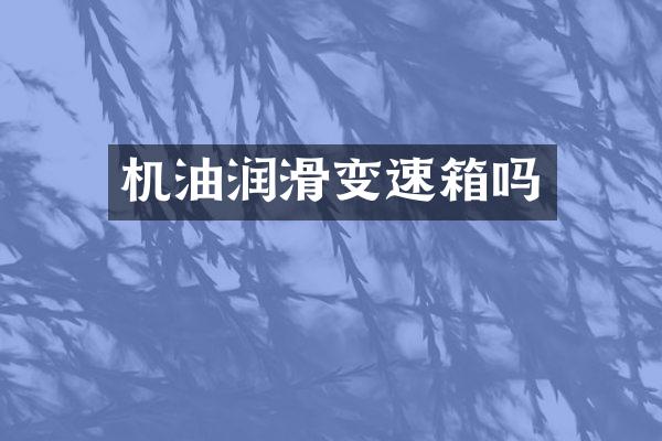 机油润滑变速箱吗