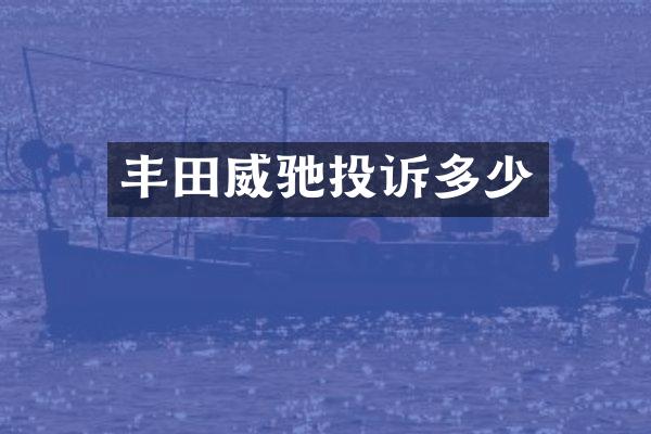 丰田威驰投诉多少