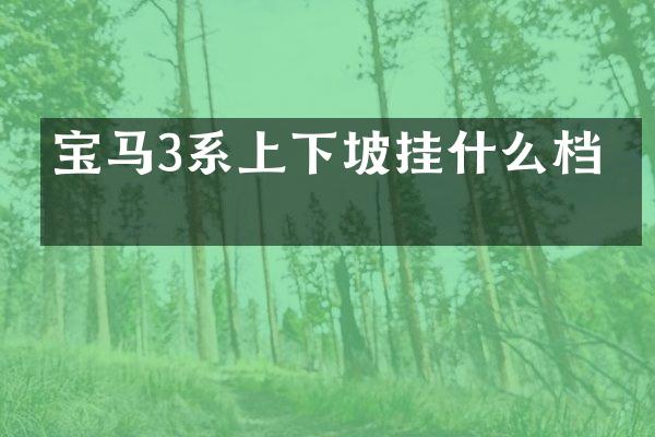 宝马3系上下坡挂什么档位