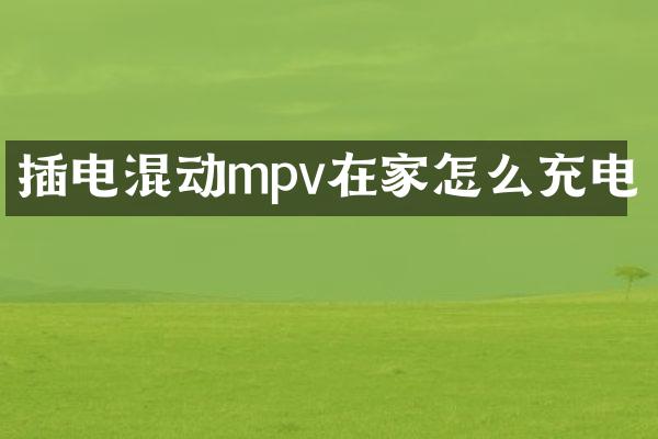 插电混动mpv在家怎么充电