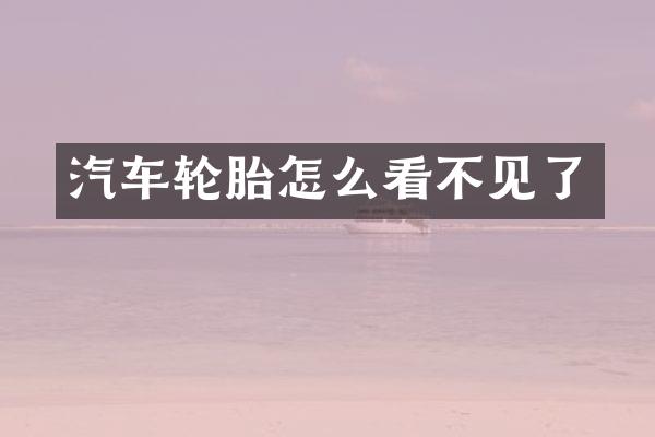汽车轮胎怎么看不见了
