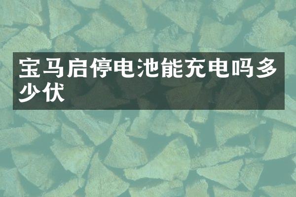 宝马启停电池能充电吗多少伏