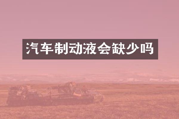 汽车制动液会缺少吗