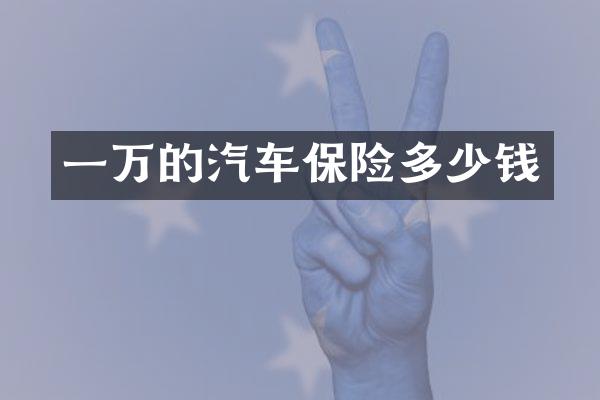 一万的汽车保险多少钱