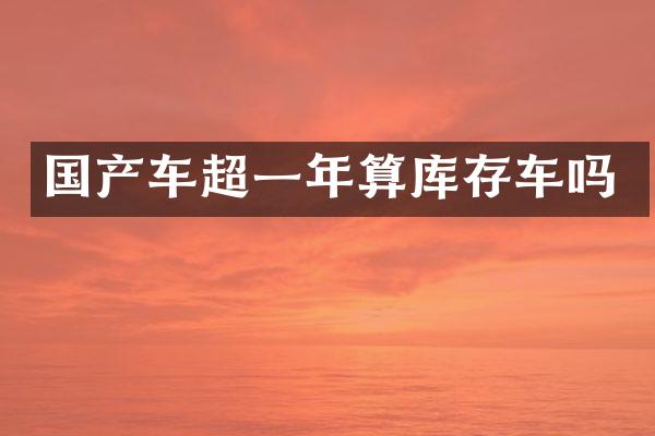 国产车超一年算库存车吗
