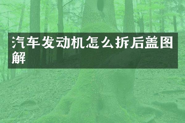 汽车发动机怎么拆后盖图解