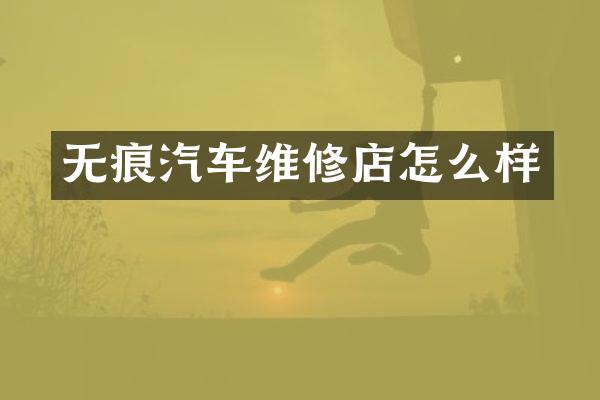 无痕汽车维修店怎么样