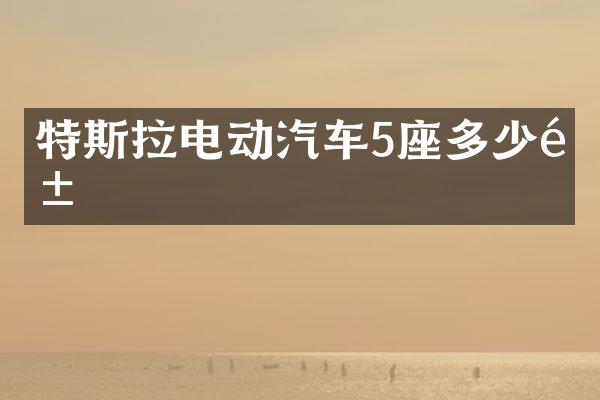 特斯拉电动汽车5座多少钱