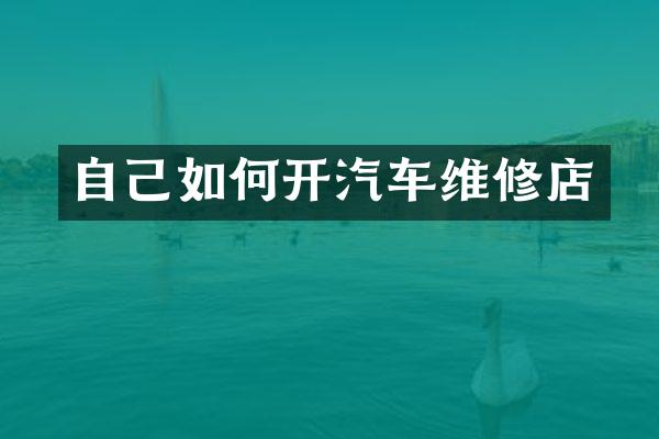 自己如何开汽车维修店