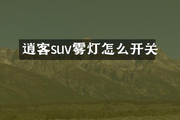 逍客suv雾灯怎么开关