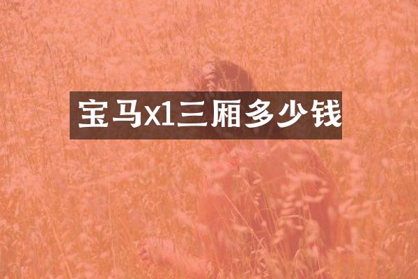 宝马x1三厢多少钱