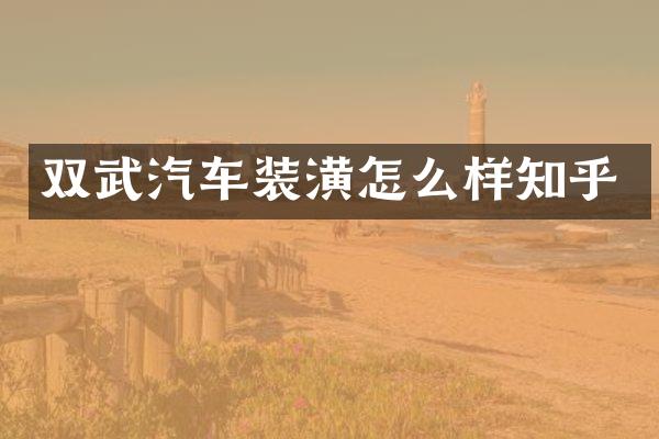 双武汽车装潢怎么样知乎