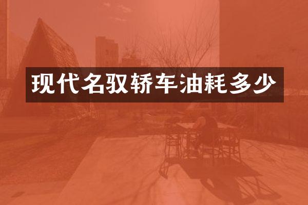 现代名驭轿车油耗多少