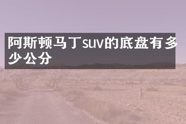 阿斯顿马丁suv的底盘有多少公分