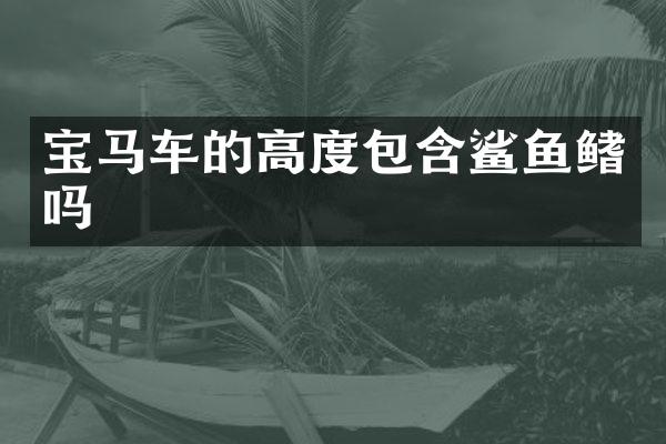 宝马车的高度包含鲨鱼鳍吗