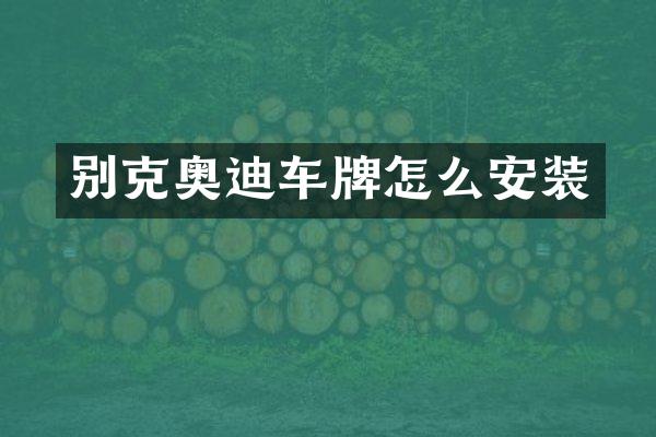 别克奥迪车牌怎么安装