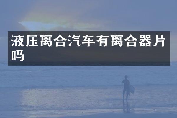 液压离合汽车有离合器片吗