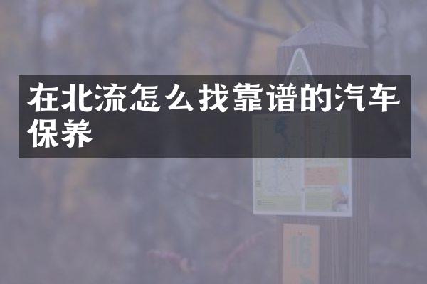 在北流怎么找靠谱的汽车保养