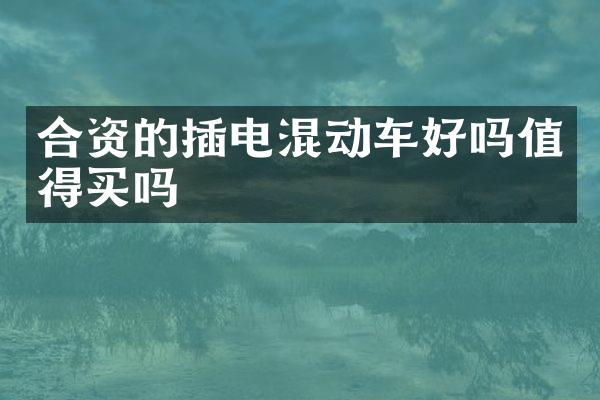 合资的插电混动车好吗值得买吗