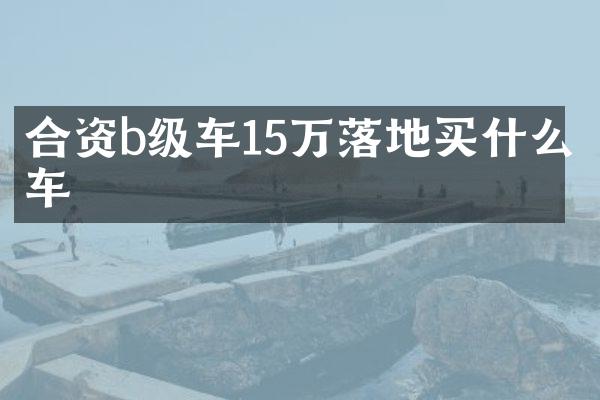 合资b级车15万落地车