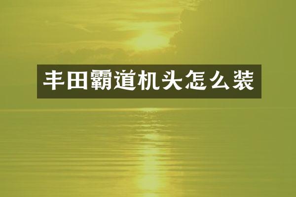丰田霸道机头怎么装