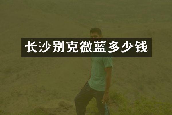 长沙别克微蓝多少钱