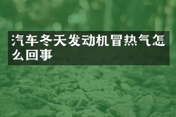汽车冬天发动机冒热气怎么回事