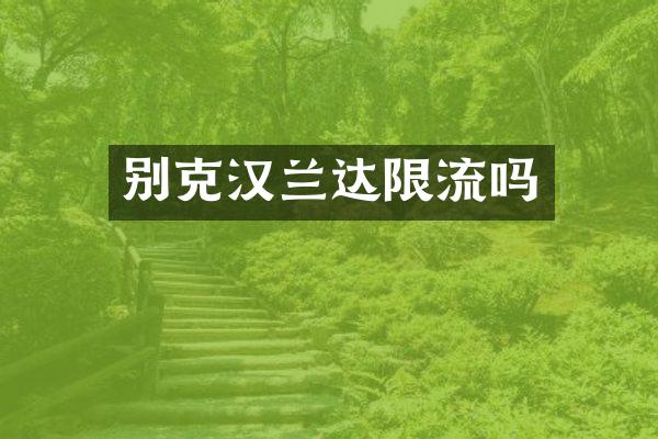 别克汉兰达限流吗