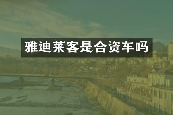 雅迪莱客是合资车吗