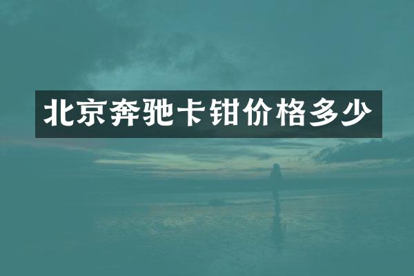北京奔驰卡钳价格多少