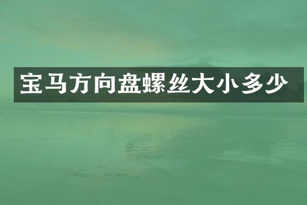 宝马方向盘螺丝大小多少