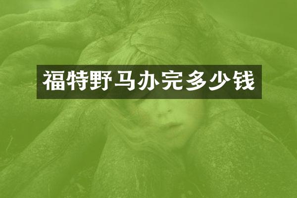 福特野马办完多少钱