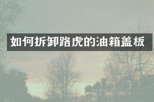 如何拆卸路虎的油箱盖板